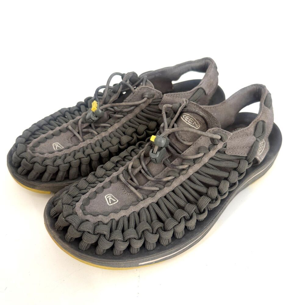 KEEN Uneek Gray Braided Corded Slip-on Sandal Men's Sz 7 Gorpcore Outdoor Water
